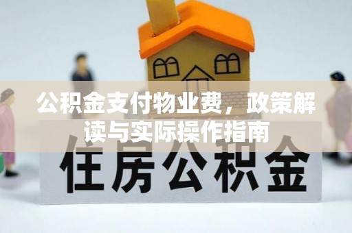 双鸭山公积金支付物业费，政策解读与实际操作指南